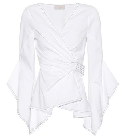 Peter Pilotto Cotton-blend Wrap Top