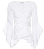 Peter Pilotto Cotton-blend Wrap Top