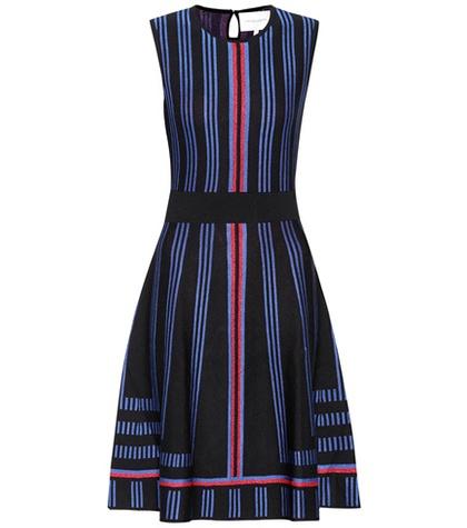 Carolina Herrera Striped Wool-blend Dress