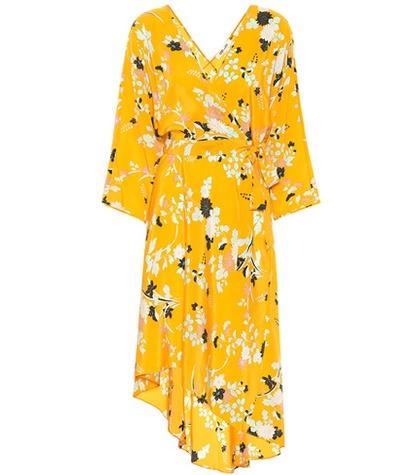 Diane Von Furstenberg Floral Print Silk Dress