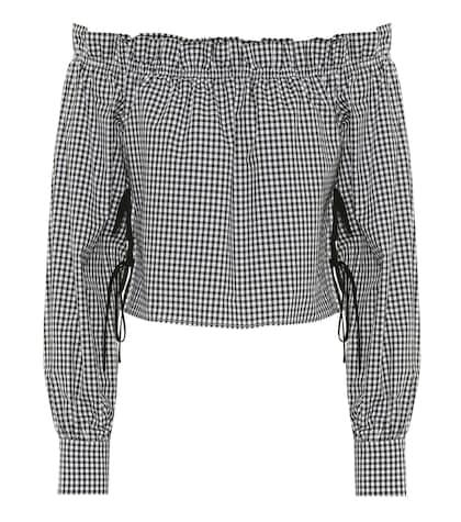 Miu Miu Off-the-shoulder Cotton Blouse
