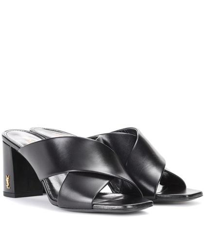 Saint Laurent Loulou 70 Leather Sandals