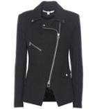 Veronica Beard Lounge Moto Pinstripe Wool Blazer