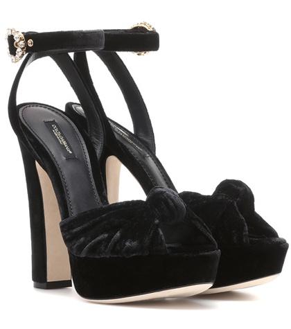 Dolce & Gabbana Velvet Sandals