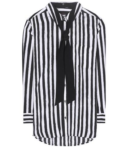 Kate Moss For Equipment Striped Silk Shirt