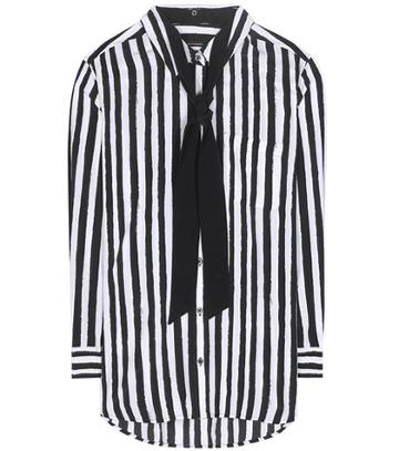 Kate Moss For Equipment Striped Silk Shirt