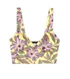 Hillier Bartley Printed Cotton Crop Top