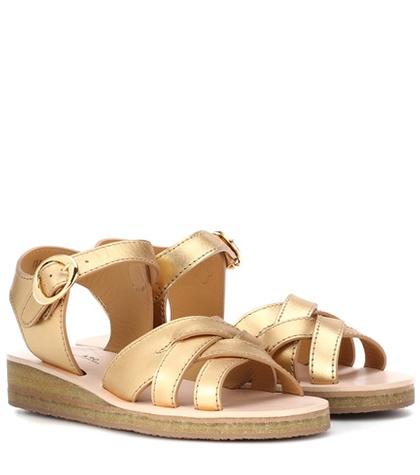 A.p.c. Ada Metallic Leather Sandals