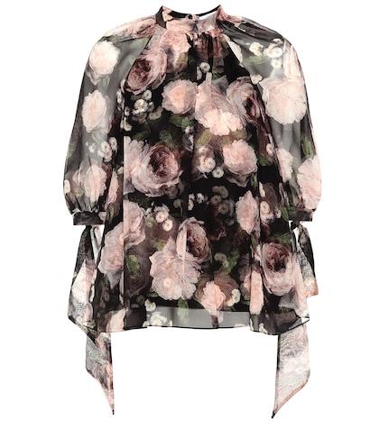 Erdem Nayla Printed Silk Blouse