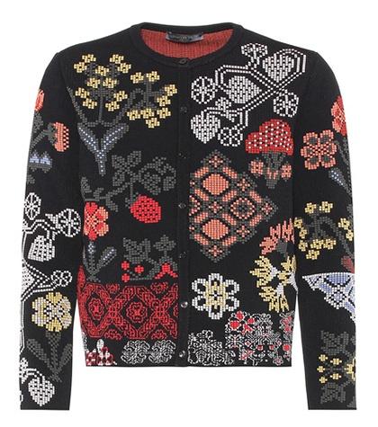 Alexander Mcqueen Floral Silk-blend Cardigan
