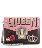 Polo Ralph Lauren Lucia Embellished Leather Shoulder Bag