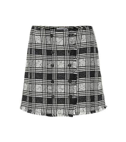 Stella Mccartney Checked Wool-blend Miniskirt