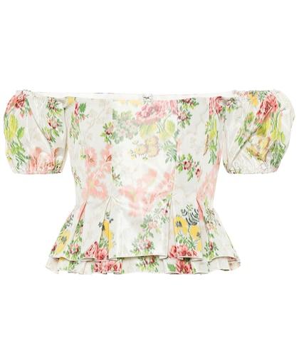 Brock Collection Exclusive To Mytheresa – Oarsman Floral Silk-blend Top