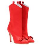 Alessandra Rich Satin Ankle Boots