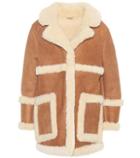 Acne Studios Lody Leather And Shearling Coat