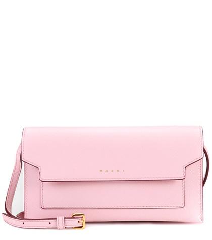 Msgm Trunk Mini Leather Shoulder Bag