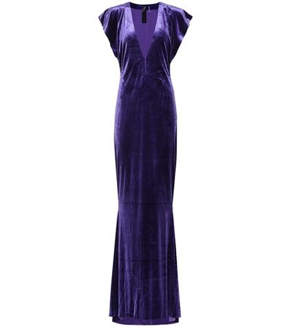 Norma Kamali Velvet Gown