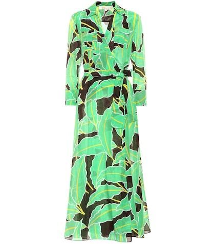 Veronica Beard Printed Cotton And Silk Wrap Dress