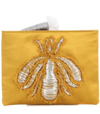 Sanayi 313 Ragno Embroidered Satin Clutch