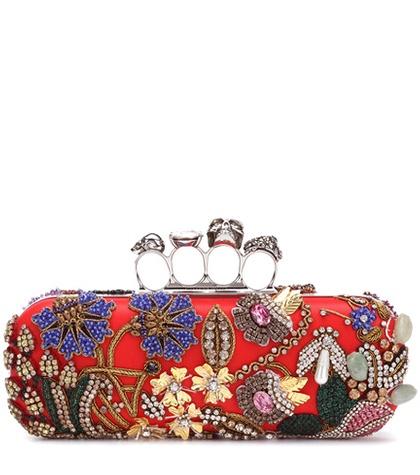 Alexander Mcqueen Knuckle Embellished Box Clutch
