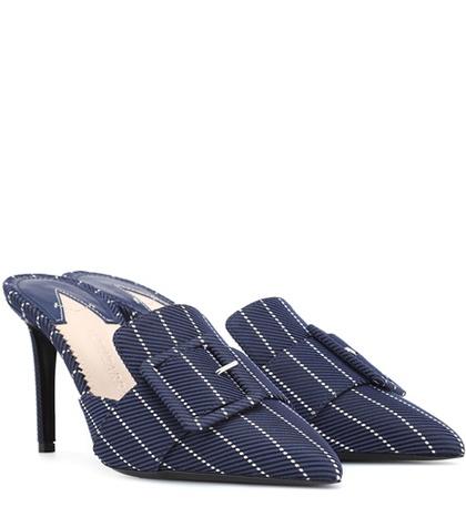 Balmain Izy Striped Mules