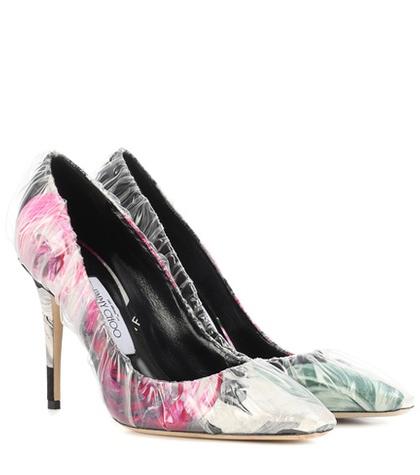 Jimmy Choo X Off-white Anne 100 Floral Jacquard Pumps