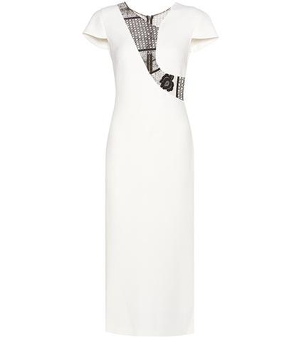 Roland Mouret Joshua Crêpe And Lace Dress