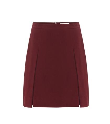 Gucci Pleated Crêpe Miniskirt