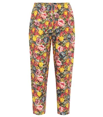 Self-portrait High-rise Printed Carrot Pants