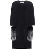 Fendi Fox Fur-trimmed Cashmere Coat