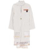 Diane Von Furstenberg X Paula's Ibiza Embellished Cotton-blend Coat