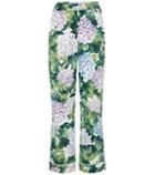 Etro Printed Stretch-silk Trousers