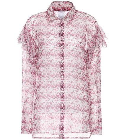 Huishan Zhang Printed Silk Blouse