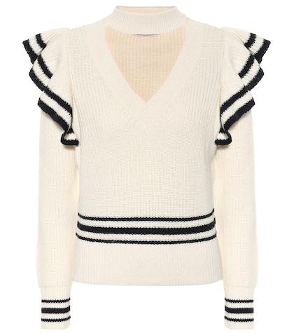 Self-portrait Cotton And Wool Sweater
