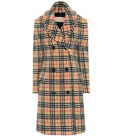 Burberry Vintage Check Faux Fur Coat