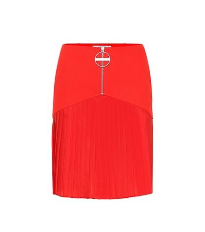 Givenchy Pleated Wool Miniskirt