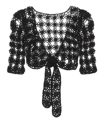 Anna Kosturova Bella Crocheted Cotton Crop Top