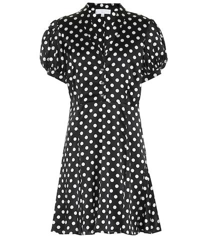 Caroline Constas Polka-dot Stretch Silk Minidress
