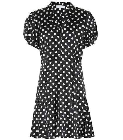 Caroline Constas Polka-dot Stretch Silk Minidress