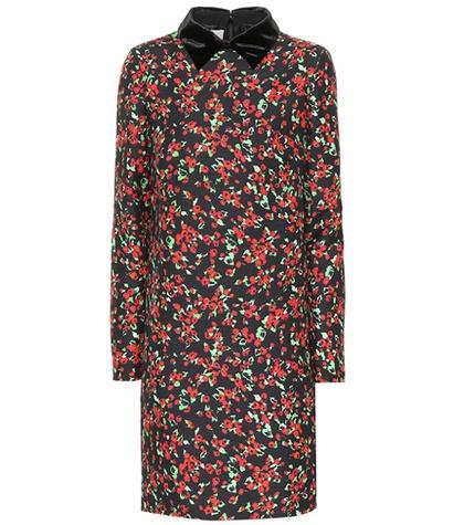 Valentino Silk And Wool Floral Dress
