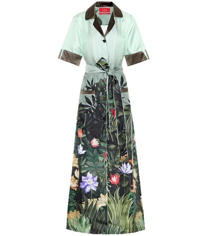 Erdem Lelantos Printed Silk Shirt Dress