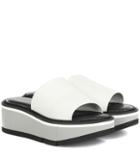 Saint Laurent Affect Leather Platform Sandals