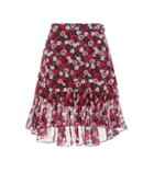Saint Laurent Floral-printed Silk Skirt