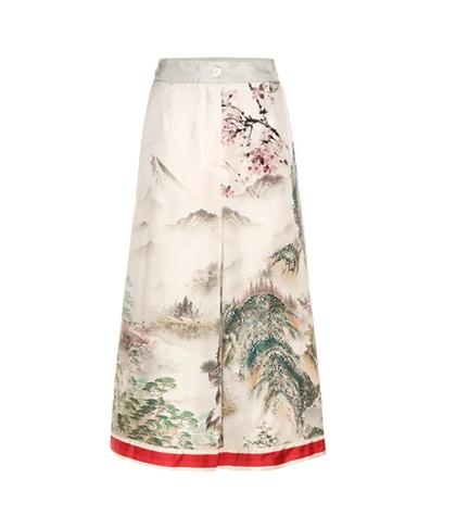 Erdem Printed Silk Culottes