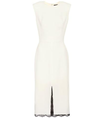 Alexander Mcqueen Wool And Silk-blend Pencil Dress