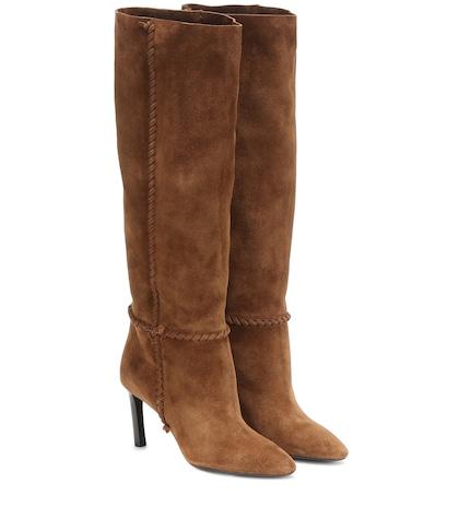 Saint Laurent Mica 75 Suede Boots