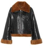 Self-portrait Leather And Shearling Jacket