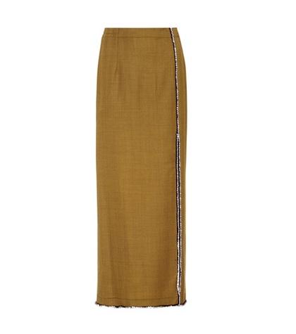 Alexander Mcqueen Crystal-embellished Wool Skirt