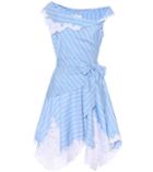 Attico Off-the-shoulder Striped Dress