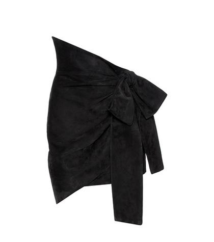 Saint Laurent Asymmetric Suede Skirt